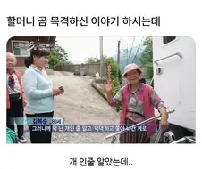 곰 목격하신 할머니의 증언...