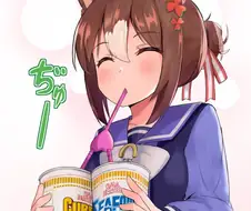 [말딸] 라면 국물 마시는 전하