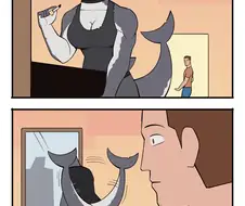 외출을 준비하는 상어 같은 누나 망가 manga