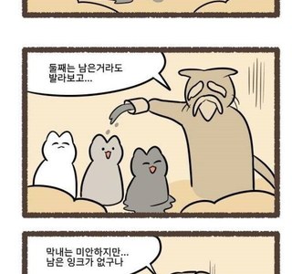 고양이 털색 정하는 만화