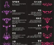 여러종류의 자궁문신