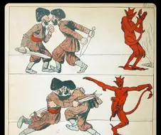 악마가 손발을 떨며 도망치는것