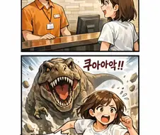 찜질방에서 찜질복 물어보는 만화.manga