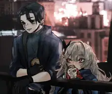 소전) 꽁냥꽁냥대고 있는 J와 모나.manga
