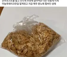 콘푸로스트인줄 알고 우유에 말아먹음