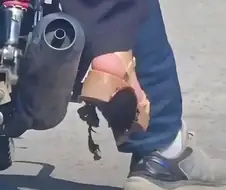 여친이랑 오토바이를 탔다