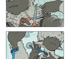 털이 너무너무 싫다는 아저씨.manga