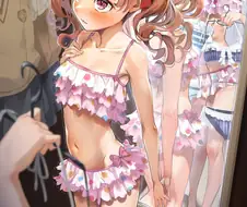 초전자포) 후방 수영복 시착 중인 짤