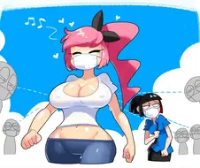노브라로 출근하는 여사원.manhwa