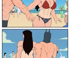 근육녀 누나랑 바다에 놀러가본 썰. manga