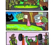무시무시한 약물을 만드는 마녀들.comic
