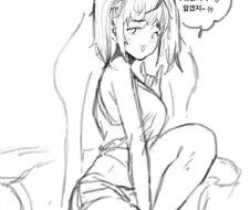 뒷계정으로 수상한 방송을 하는 메스가키 만화