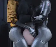 아토믹 하트 로봇들과 2B가