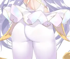 팬티 선이 보이는 흰 스타킹 된장통