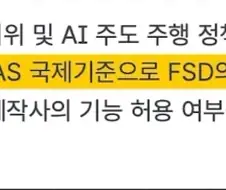 테슬라 fsd는 공식적으로 국토부에서 거절났네