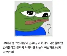 쿠데타 잘 모르는 사람들이 말하는 것 중 하나