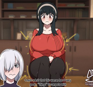 서로 엉덩이랑 가슴을 칭찬하는 만화