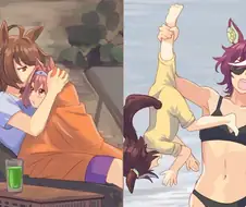 말딸) 타키온다스카, 김렛보드카 부녀 모음