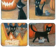 아기고양이가 밤에 집 밖으로 나가는 manhwa