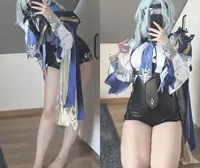 맨다리 원신 유라 코스프레