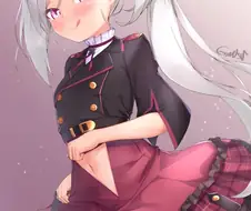 블루아카) 치마틈새 보여주는 무츠키.manga