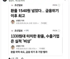 제발 한개만 하자고 환율에 대해