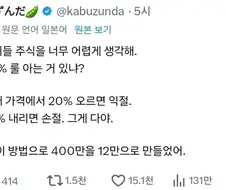 어떤 원칙만 있다면 주식이 어렵지 않다는 사람