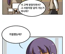 짝사랑하는 여자애가 고백 받아서 의기소침한 만화.manhwa
