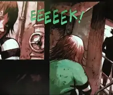 여자아이에게 칼을 들고온 조커.Manhwa