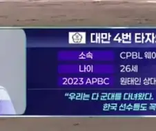 대만 4번 타자의 도발