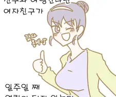 여자친구가 여행갔는데 8mm 테이프 택배오는 만화