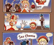 원신) 클레와 새해맞이 하는 만화