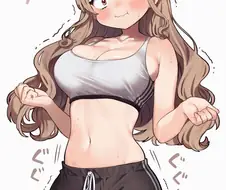 뱃살에 힘주는 여자아이.manga