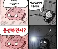 뇌 : 야 자냐?