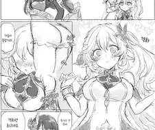 후방, 원신) 나히다 개떡상하는 만화