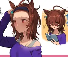 [말딸] 타키온의 앞머리를 정리해주는 트레이너