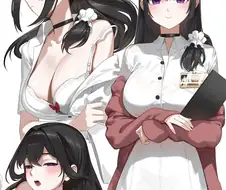 가운을 벗어서 속옷 보여주는 간호사 누나