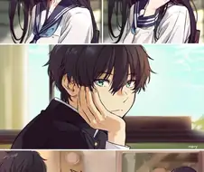 [빙과] 흑발 긴머리가 제일 이뻐보일때.manhwa