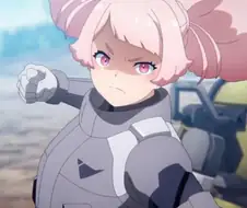 [수성의마녀]주먹이 매서운 솜사탕 머리 미소녀