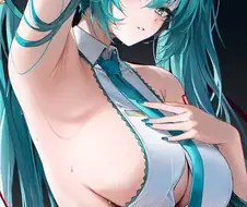 겨드랑이 보여주는 나이스바디 하츠네 미쿠