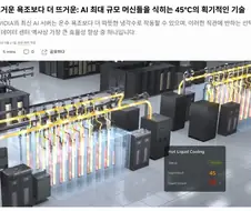 엔비디아가 개발한 뜨거운 물로 냉각하는 방식