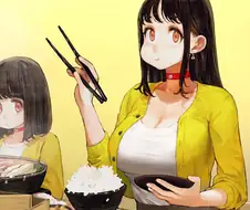 ㅎㅂ) 여자아이가 복스럽게 먹는 manga