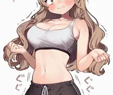 뱃살에 힘주는 여자아이.manga