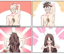 발모제의 부작용으로 낭자애가 되는 만화.manwha