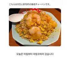 일본의 100만 원짜리 최고급 볶음밥