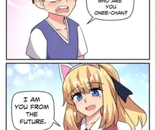 예쁜 누나가 나를 보고서 난 너의 미래야 하는 만화.manwha