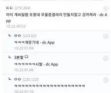 우울증갤러리가 되버린 헬스갤러리