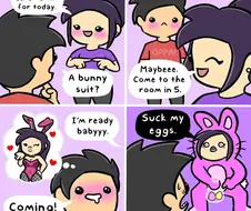 여친이 바니걸 복장 해주는.manhwa