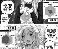 처녀와 유부녀의 스테이터스 변화폭 만화