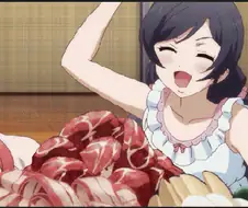 고기를 좋아하는 미소녀